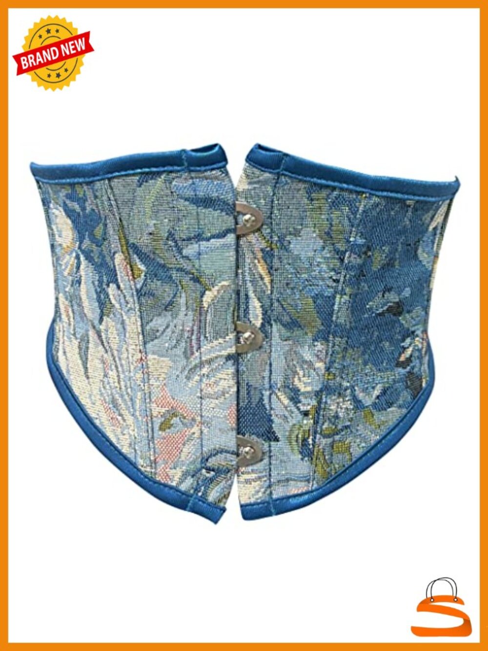 Underbust Brocade Corset with Steel & Plastic Boning Waist Trainer